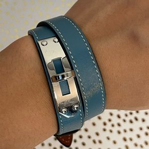 Hermes leather Double Tour bracelet - L